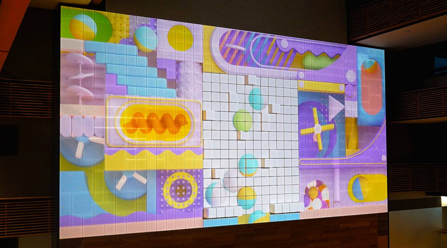 Dynamic Cubes Projection Map at Japan Uni