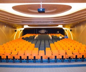 photo of auditorium in vidyalankar with tannoy speakers